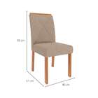 Conjunto Com 2 Cadeiras Fernanda Wood Linho Bege E Madeira