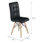 Conjunto Com 2 Cadeiras Flynn Eiffel Preto