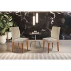 Conjunto Com 2 Cadeiras Grécia I Linho Turim Bege E Imbuia