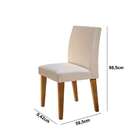 Conjunto Com 2 Cadeiras Grecia Veludo Imbuia E Creme