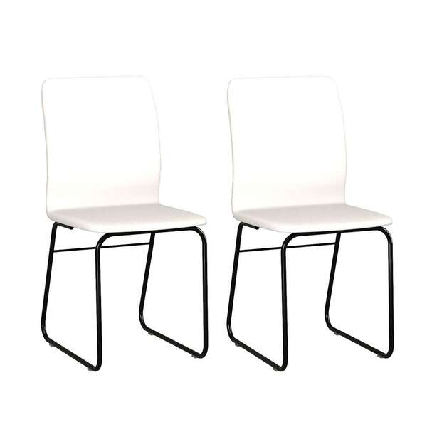 Conjunto Com 2 Cadeiras Hawke Branco E Preto