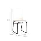 Conjunto Com 2 Cadeiras Hawke Branco E Preto