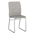 Conjunto Com 2 Cadeiras Hawke Cinza E Cromado