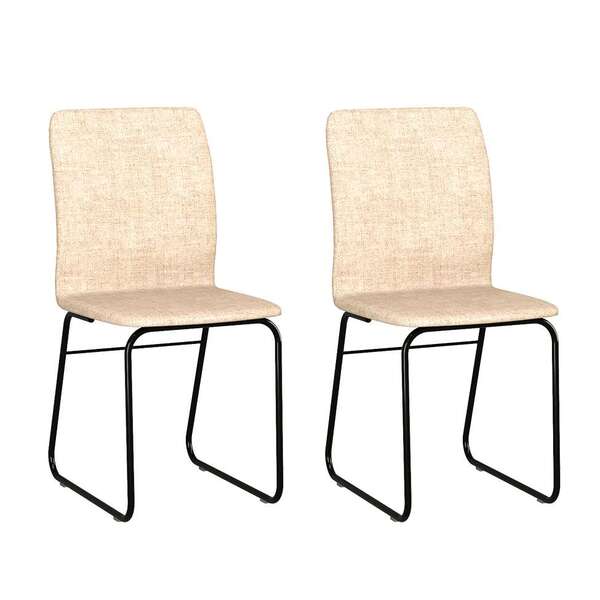 Conjunto Com 2 Cadeiras Hawke Palha E Preto