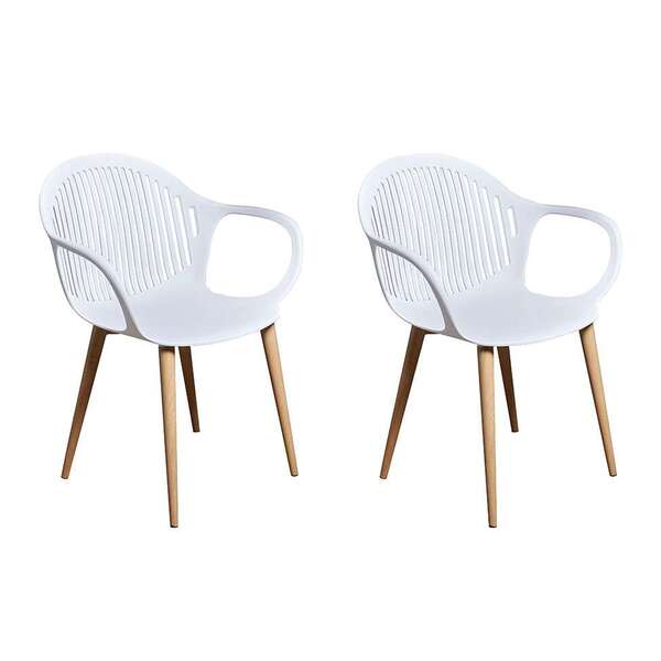 Conjunto Com 2 Cadeiras Hilary Branco