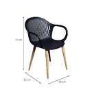 Conjunto Com 2 Cadeiras Hilary Preto