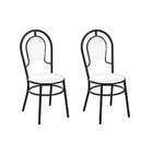 Conjunto Com 2 Cadeiras Hobart Branco E Preto