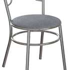 Conjunto Com 2 Cadeiras Hobart Cinza E Cromado