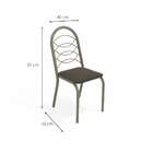 Conjunto Com 2 Cadeiras Holanda Nickel E Marrom