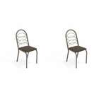 Conjunto Com 2 Cadeiras Holanda Nickel E Marrom