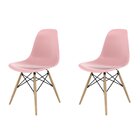 Conjunto Com 2 Cadeiras Infantil Pp 55,5cm Eames  Rosa