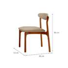 Conjunto Com 2 Cadeiras Italia Linho Bege E Imbuia Natural