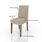 Conjunto Com 2 Cadeiras Jade Suede Fendi E Carvalho