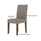 Conjunto Com 2 Cadeiras Josi Suede Amêndoa E Capuccino