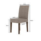 Conjunto Com 2 Cadeiras Josi Suede Amêndoa E Capuccino