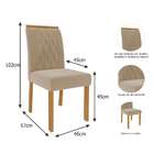 Conjunto Com 2 Cadeiras Juliana Madeira E Nude