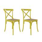 Conjunto Com 2 Cadeiras Katarina Amarelo E Bege