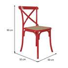 Conjunto Com 2 Cadeiras Katarina Vermelho E Bege