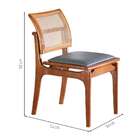 Conjunto Com 2 Cadeiras Lavanda Grafite E Imbuia Natural