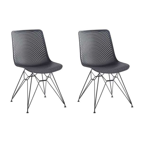 Conjunto Com 2 Cadeiras Lindy Eiffel Preto