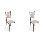 Conjunto Com 2 Cadeiras Lisboa Bronze E Nude