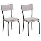 Conjunto Com 2 Cadeiras Mackay Palha E Preto