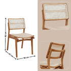 Conjunto Com 2 Cadeiras Madeira Eva Premium Moderna Mobília