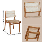 Conjunto Com 2 Cadeiras Madeira Eva Premium Moderna Mobília