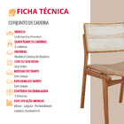 Conjunto Com 2 Cadeiras Madeira Eva Premium Moderna Mobília