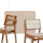 Conjunto Com 2 Cadeiras Madeira Eva Premium Moderna Mobília