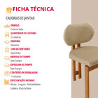 Conjunto Com 2 Cadeiras Madeira Nala