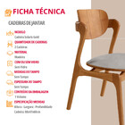 Conjunto Com 2 Cadeiras Madeira Solaris Gold Moderna Mobília