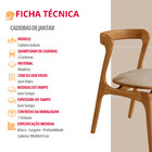 Conjunto Com 2 Cadeiras Madeira Solaris Moderna Mobilia