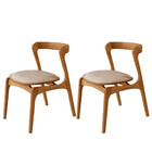 Conjunto Com 2 Cadeiras Madeira Solaris Moderna Mobilia