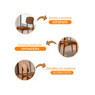 Conjunto Com 2 Cadeiras Malta Em Madeira Maciça Para Sala De