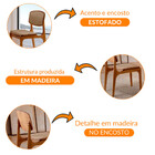 Conjunto Com 2 Cadeiras Malta Em Madeira Maciça Para Sala De