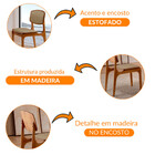 Conjunto Com 2 Cadeiras Malta Em Madeira Maciça Para Sala De