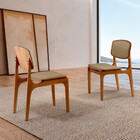 Conjunto Com 2 Cadeiras Malta Em Madeira Maciça Para Sala De