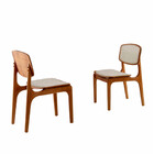 Conjunto Com 2 Cadeiras Malta Em Madeira Maciça Para Sala De