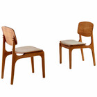 Conjunto Com 2 Cadeiras Malta Gold Em Madeira Maciça Para Sal