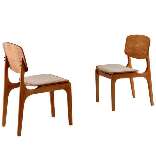 Conjunto Com 2 Cadeiras Malta Gold Em Madeira Maciça Para Sal