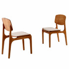 Conjunto Com 2 Cadeiras Malta Gold Em Madeira Maciça Para Sal