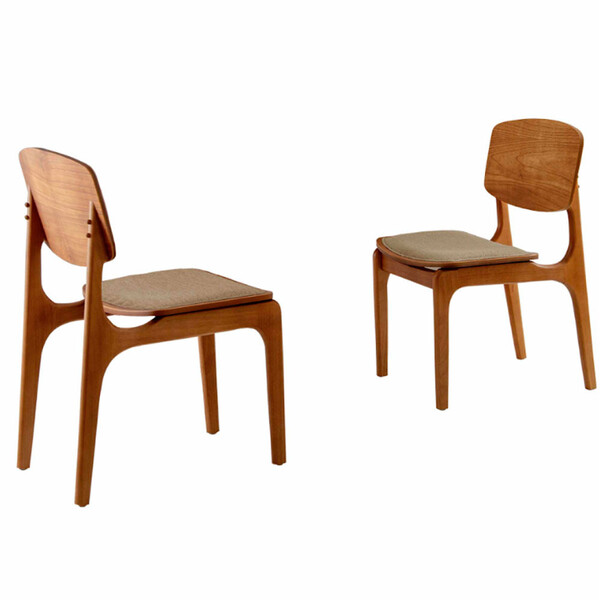 Conjunto Com 2 Cadeiras Malta Gold Em Madeira Maciça Para Sal