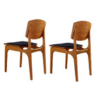 Conjunto Com 2 Cadeiras Malta Gold Em Madeira Maciça Para Sal