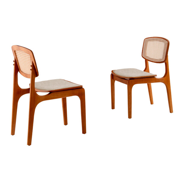 Conjunto Com 2 Cadeiras Malta Premium Em Madeira Maciça Para