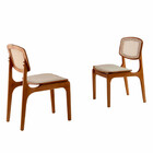 Conjunto Com 2 Cadeiras Malta Premium Em Madeira Maciça Para