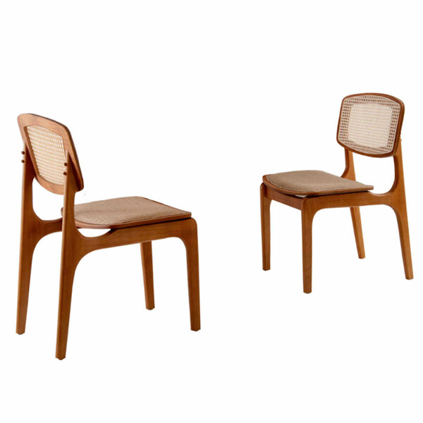 Conjunto Com 2 Cadeiras Malta Premium Em Madeira Maciça Para