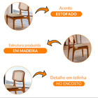 Conjunto Com 2 Cadeiras Malta Premium Em Madeira Maciça Para