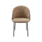 Conjunto Com 2 Cadeiras Margaret Bege E Café