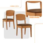 Conjunto Com 2 Cadeiras Mdf Copper Para Sala De Jantar Modern